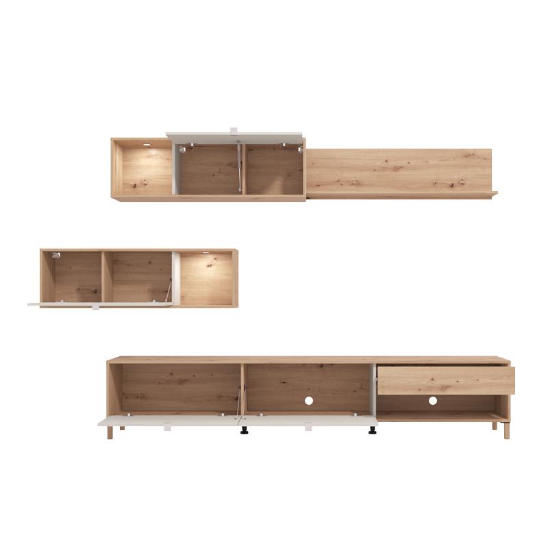 ΚΕΝΤΡΟ ΨΥΧΑΓΩΓΙΑΣ-ΣΥΝΘΕΣΗ NORWICH ARTISAN ΟΑΚ/CASHMERE 234x40x197εκ - Image 7