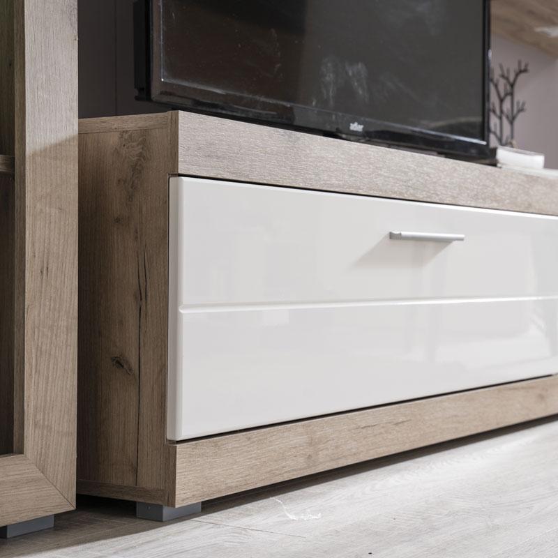 ΚΕΝΤΡΟ ΨΥΧΑΓΩΓΙΑΣ-ΣΥΝΘΕΣΗ ROSSO GREY OAK-ΛΕΥΚΗ ΛΑΚΑ 266x41x186εκ - Image 6