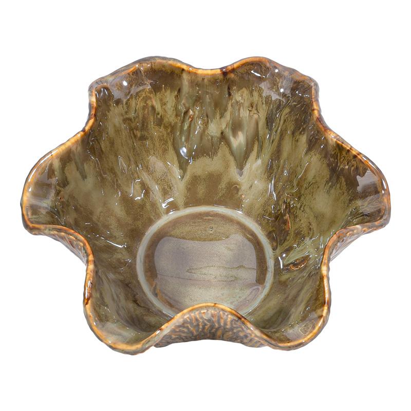 ΚΕΡΑΜΙΚΗ ΚΟΥΠ FL30010 ΜΠΕΖ-ΓΚΡΙ-ΧΡΥΣΟ ΧΡΩΜΑ 24x12εκ - Image 3