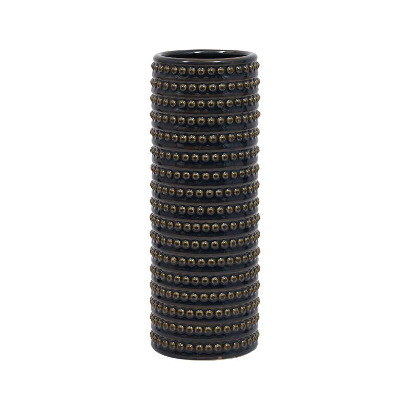 ΚΕΡΑΜΙΚΟ ΒΑΖΟ 22023 ΜΑΥΡΟ-ΜΠΛΕ ΧΡΩΜΑ 12x12x33εκ