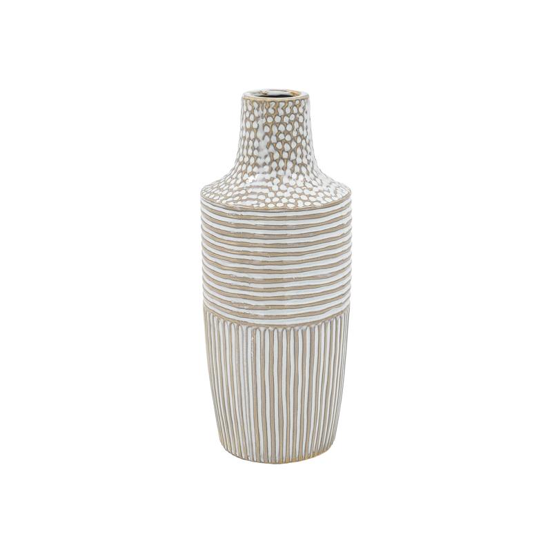 ΚΕΡΑΜΙΚΟ BAZO FL23767 ΜΠΕΖ-ΛΕΥΚΟ ΧΡΩΜΑ 14x14x33εκ