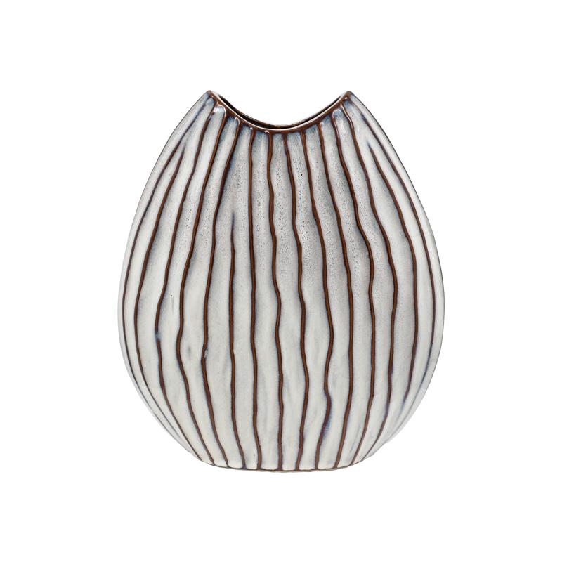 ΚΕΡΑΜΙΚΟ ΒΑΖΟ FL525 ΛΕΥΚΟ-ΓΚΡΙ ΧΡΩΜΑ 23x9x26εκ