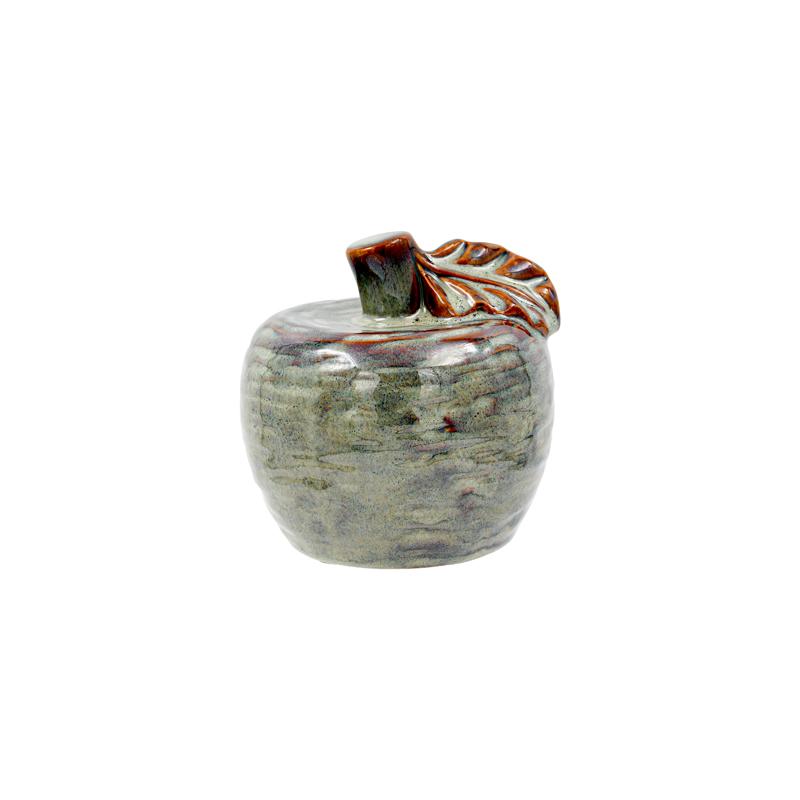 ΚΕΡΑΜΙΚΟ ΔΙΑΚΟΣΜΗΤΙΚΟ Apple ΠΡΑΣΙΝΟ-ΚΑΦΕ ΧΡΩΜΑ 12x12εκ