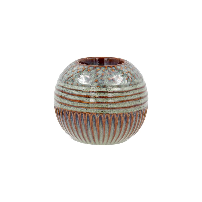 ΚΕΡΑΜΙΚΟ ΡΕΣΩ FL23761 ΠΡΑΣΙΝΟ-ΚΑΦΕ ΧΡΩΜΑ 11x11x10εκ