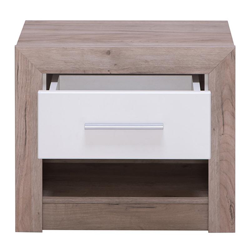 ΚΟΜΟΔΙΝΟ Astor NO1F Grey Oak - Λευκή Λάκα 53x35x46εκ - Image 5