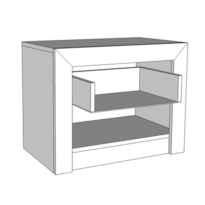 ΚΟΜΟΔΙΝΟ Astor NO1F Grey Oak - Λευκή Λάκα 53x35x46εκ - Image 6