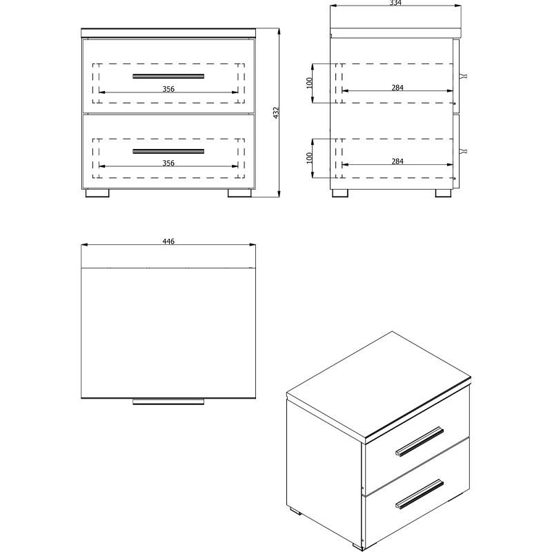 ΚΟΜΟΔΙΝΟ DADO NO2F ARTISAN OAK 44,5x33,5x43εκ - Image 6