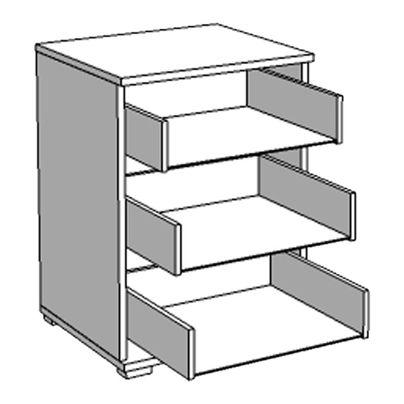 ΚΟΜΟΔΙΝΟ DUERO 3F ΛΕΥΚΗ ΛΑΚΑ 45x40x63εκ - Image 5