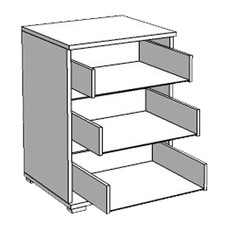 ΚΟΜΟΔΙΝΟ DUERO 3F ΛΕΥΚΟ ΧΡΩΜΑ 45x40x63εκ - Image 5