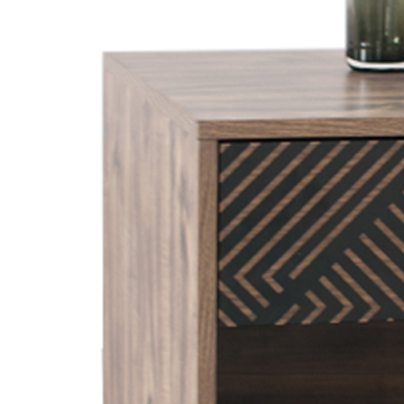 ΚΟΜΟΔΙΝΟ "Home" ΜΑΥΡΟ ΜΕ GREY OAK 40x39.5x55εκ - Image 3