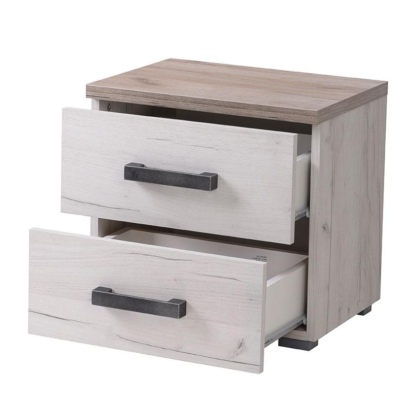 ΚΟΜΟΔΙΝΟ Kent ΝΟ GREY OAK/WHITE OAK 45x34x43εκ - Image 4