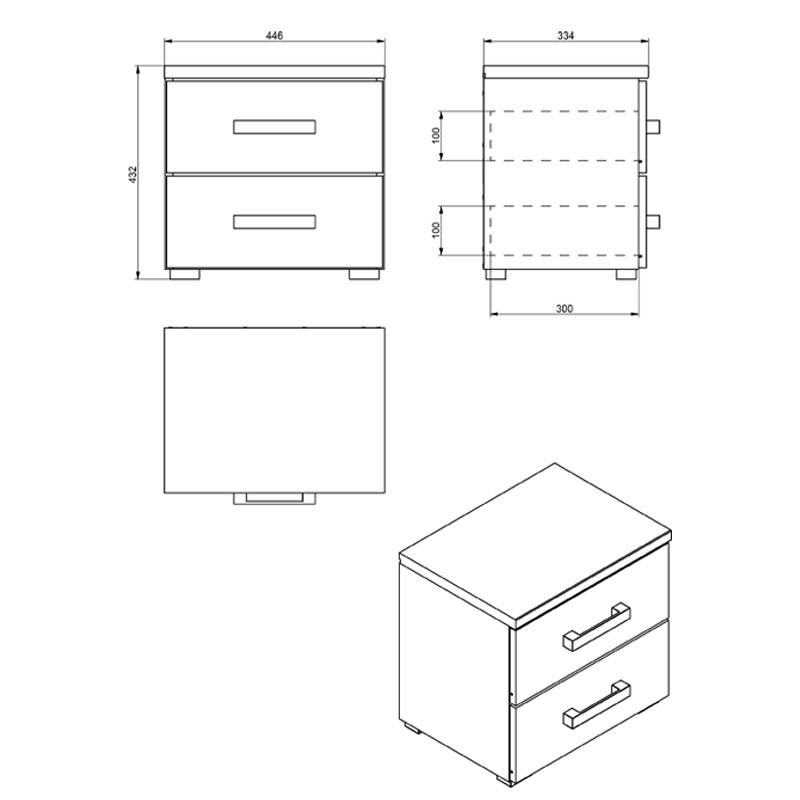 ΚΟΜΟΔΙΝΟ Kent ΝΟ GREY OAK/WHITE OAK 45x34x43εκ - Image 7
