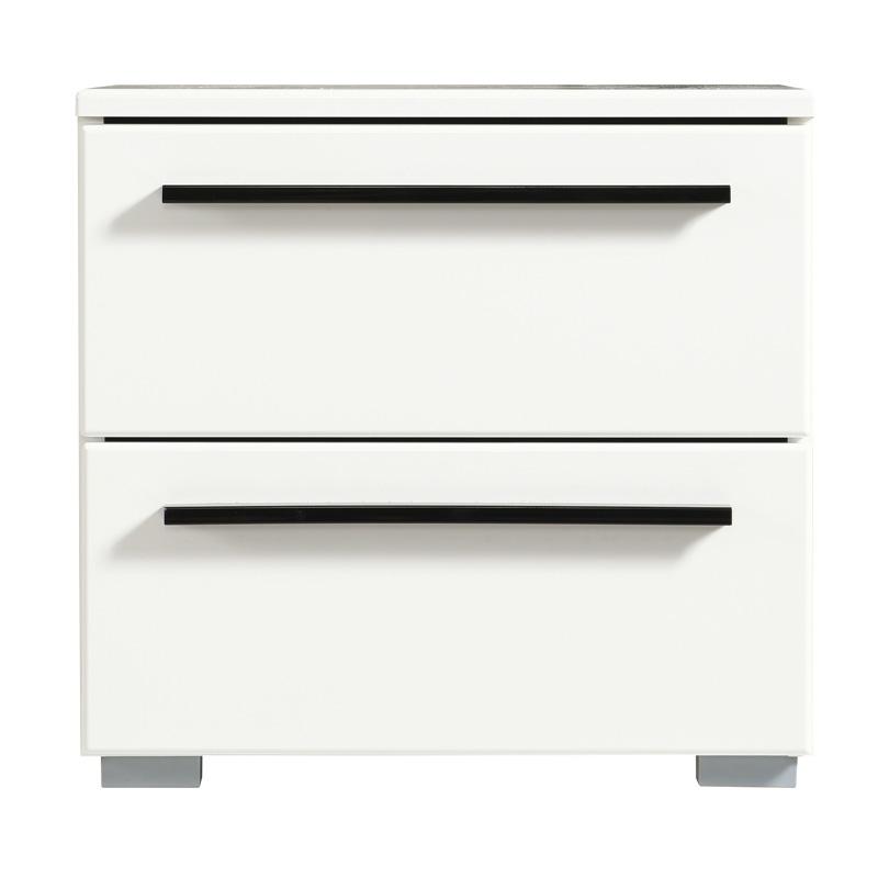 ΚΟΜΟΔΙΝΟ KSANTI NO2F ΛΕΥΚΟ-ΛΕΥΚΗ ΛΑΚΑ 44.5x33.5x42.5εκ - Image 3