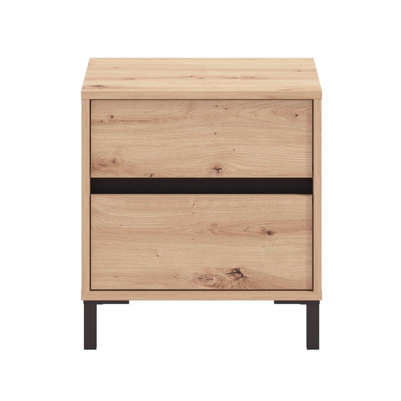 ΚΟΜΟΔΙΝΟ MARRON NO2F ARTISAN OAK/ΜΑΥΡΟ ΜΑΤΤ ΧΡΩΜΑ 48x40x52εκ - Image 3