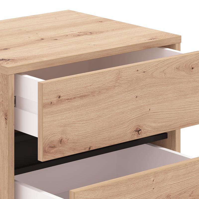 ΚΟΜΟΔΙΝΟ MARRON NO2F ARTISAN OAK/ΜΑΥΡΟ ΜΑΤΤ ΧΡΩΜΑ 48x40x52εκ - Image 5