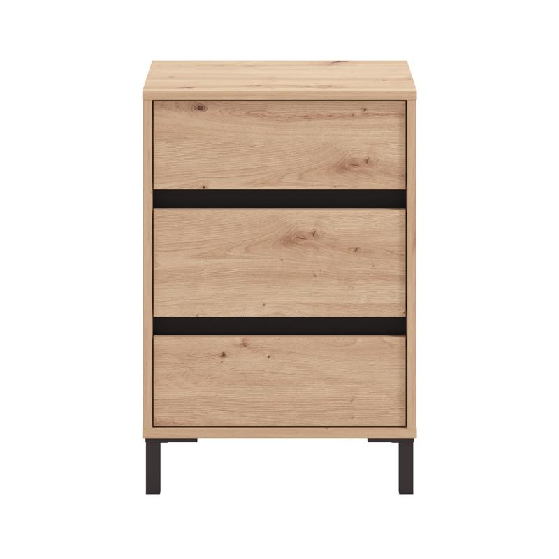 ΚΟΜΟΔΙΝΟ MARRON NO3F ARTISAN OAK/ΜΑΥΡΟ ΜΑΤΤ ΧΡΩΜΑ 48x40x71εκ - Image 3