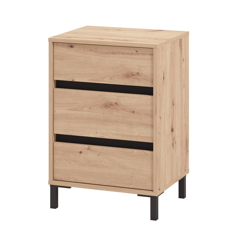 ΚΟΜΟΔΙΝΟ MARRON NO3F ARTISAN OAK/ΜΑΥΡΟ ΜΑΤΤ ΧΡΩΜΑ 48x40x71εκ - Image 4