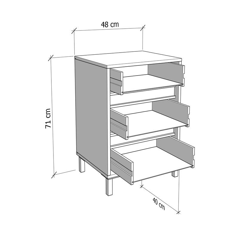 ΚΟΜΟΔΙΝΟ MARRON NO3F CASHMERE/ΜΑΥΡΟ ΜΑΤΤ ΧΡΩΜΑ 48x40x71εκ - Image 7