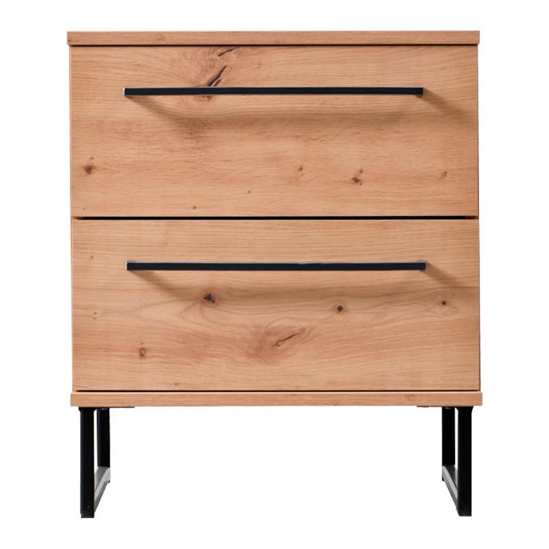 ΚΟΜΟΔΙΝΟ SARDINIA NO2F ARTISAN OAK / ΜΑΥΡΟ 45.5x35x54εκ - Image 3