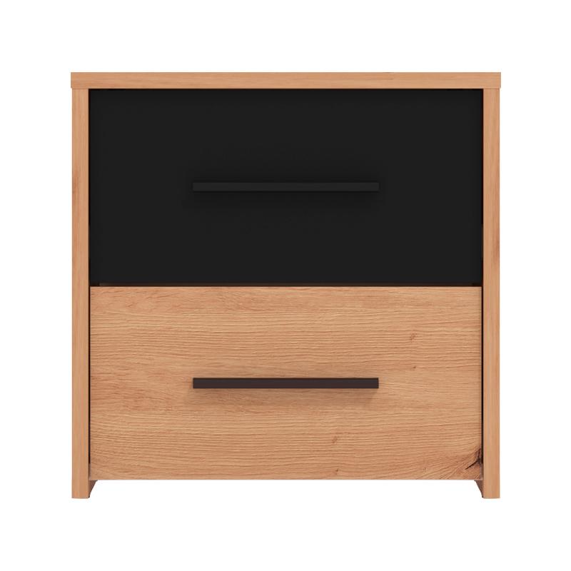 ΚΟΜΟΔΙΝΟ VARADERO NO2F ARTISAN OAK-ΜΑΥΡΟ 42x33x42εκ - Image 3