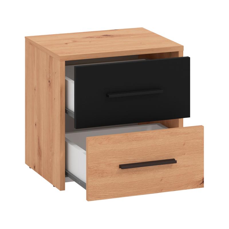 ΚΟΜΟΔΙΝΟ VARADERO NO2F ARTISAN OAK-ΜΑΥΡΟ 42x33x42εκ - Image 4