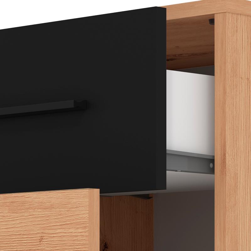 ΚΟΜΟΔΙΝΟ VARADERO NO2F ARTISAN OAK-ΜΑΥΡΟ 42x33x42εκ - Image 5