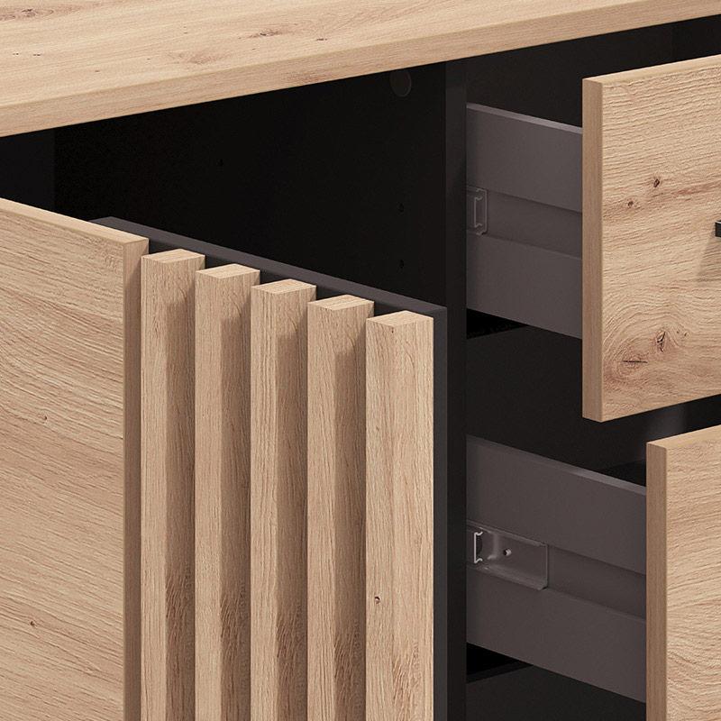 ΚΟΜΟΤΑ ASCALON 90 2K4F ARTISAN OAK-ΜΑΥΡΟ ΧΡΩΜΑ 93x40x82εκ - Image 6