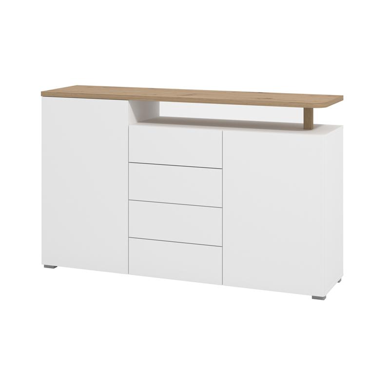 ΚΟΜΟΤΑ-ΜΠΟΥΦΕΣ ATERNO 154 3K4F2V ΛΕΥΚΟ/ARTISAN ΧΡΩΜΑ 154x40x94εκ - Image 4