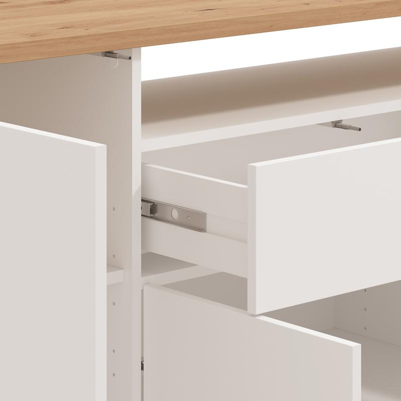 ΚΟΜΟΤΑ-ΜΠΟΥΦΕΣ ATERNO 180 4K1F4V ΛΕΥΚΟ/ARTISAN ΧΡΩΜΑ 180x40x94εκ - Image 6
