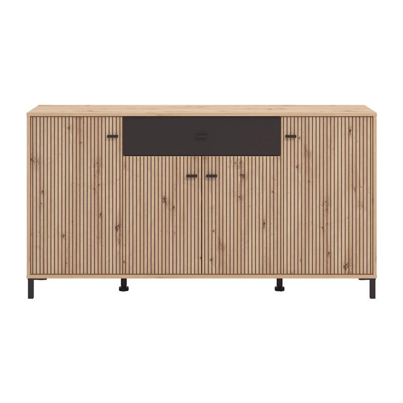 ΚΟΜΟΤΑ-ΜΠΟΥΦΕΣ Avignon AVIGNON 170 4K1F4V ARTISAN OAK-ΜΑΥΡΟ ΧΡΩΜΑ 170x40x90εκ - Image 3