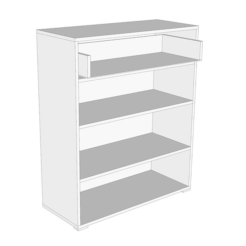 ΚΟΜΟΤΑ-ΜΠΟΥΦΕΣ Beny 2K1F ΛΕΥΚΟ-ΛΕΥΚΗ ΛΑΚΑ 79x35x97,5εκ - Image 5