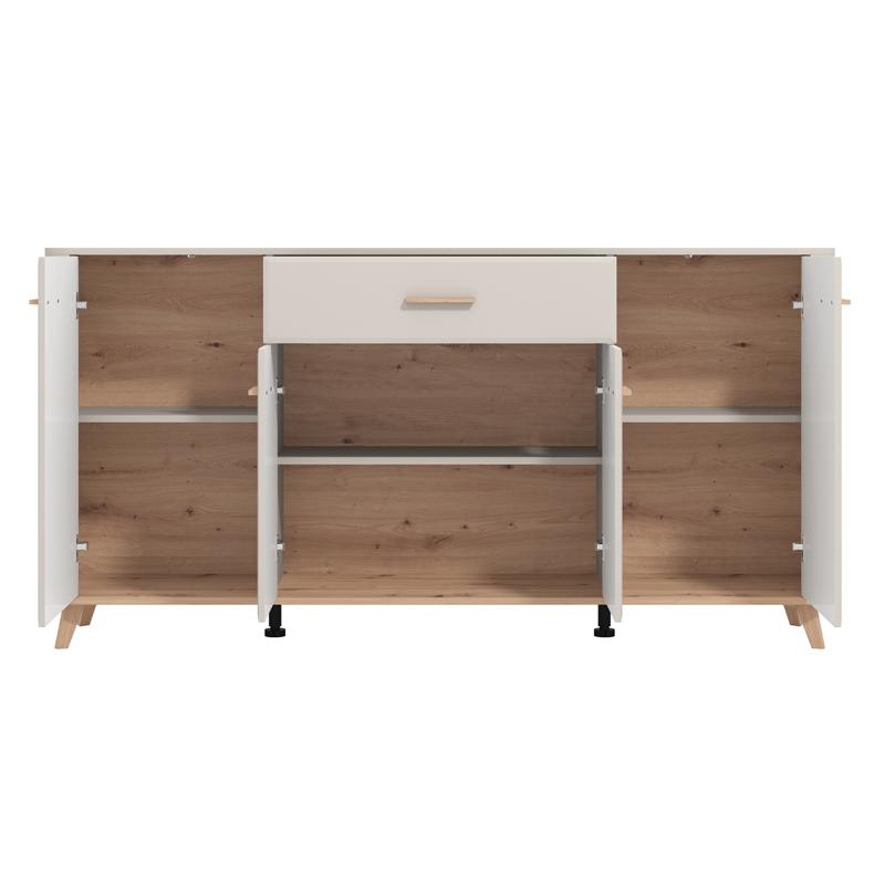 ΚΟΜΟΤΑ-ΜΠΟΥΦΕΣ DARWEN 180 4K1F4V CASHMERE/ARTISAN OAK/CASHMERE MATT FOIL 180x40x90εκ - Image 4