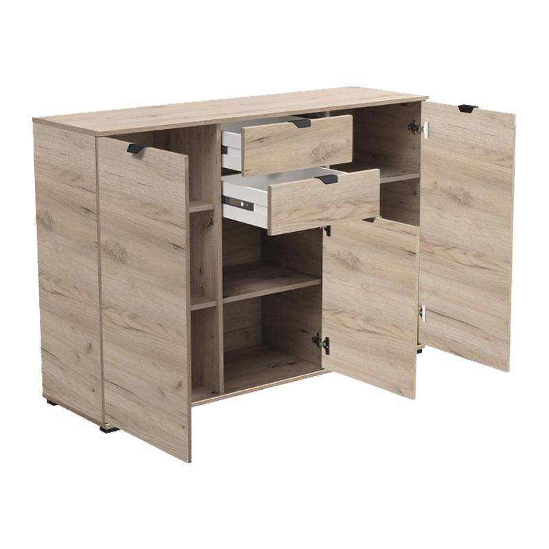 ΚΟΜΟΤΑ-ΜΠΟΥΦΕΣ DUERO 3K2F GREY OAK 135x40x95εκ - Image 4