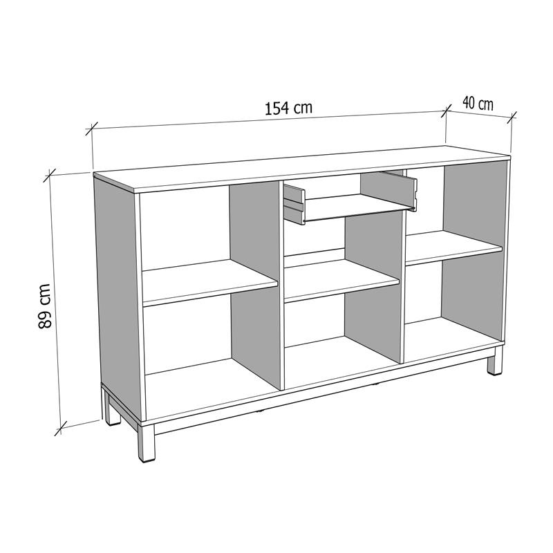 ΚΟΜΟΤΑ-ΜΠΟΥΦΕΣ ESSEX 154 3K1F3V CASHMERE 154x42x89εκ - Image 7