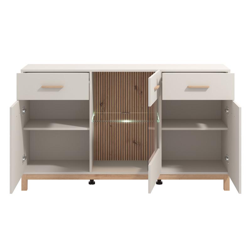 ΚΟΜΟΤΑ-ΜΠΟΥΦΕΣ ESSEX 154 3K2F3V VS1 CASHMERE/ARTISAN OAK 154x42x89εκ - Image 5