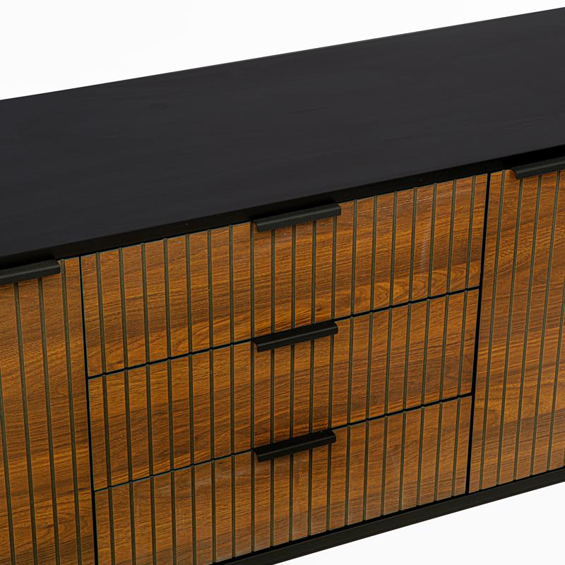 ΚΟΜΟΤΑ-ΜΠΟΥΦΕΣ FL2405 ΜΑΥΡΟ-ΚΑΦΕ ΧΡΩΜΑ 150x40x75εκ - Image 5