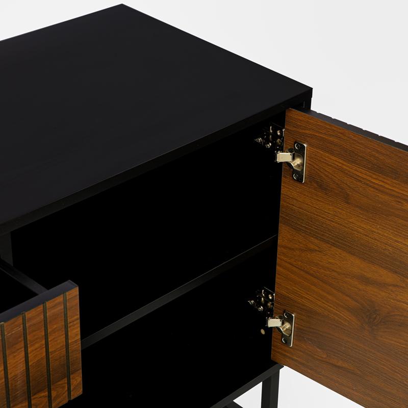 ΚΟΜΟΤΑ-ΜΠΟΥΦΕΣ FL2405 ΜΑΥΡΟ-ΚΑΦΕ ΧΡΩΜΑ 150x40x75εκ - Image 7