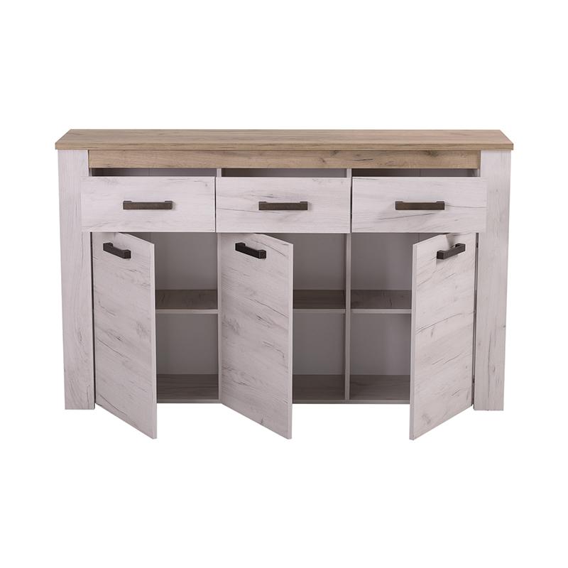 ΚΟΜΟΤΑ-ΜΠΟΥΦΕΣ Kent 160 3Κ3F GREY OAK/WHITE OAK 160x37x98εκ knt - Image 4