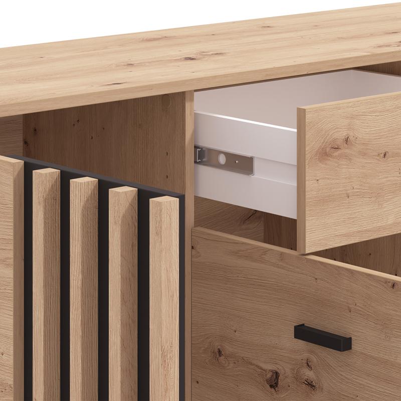 ΚΟΜΟΤΑ-ΜΠΟΥΦΕΣ LAVAL 157 3K1F3V ARTISAN ΟΑΚ/ΜΑΥΡΟ 157x40x90εκ - Image 6