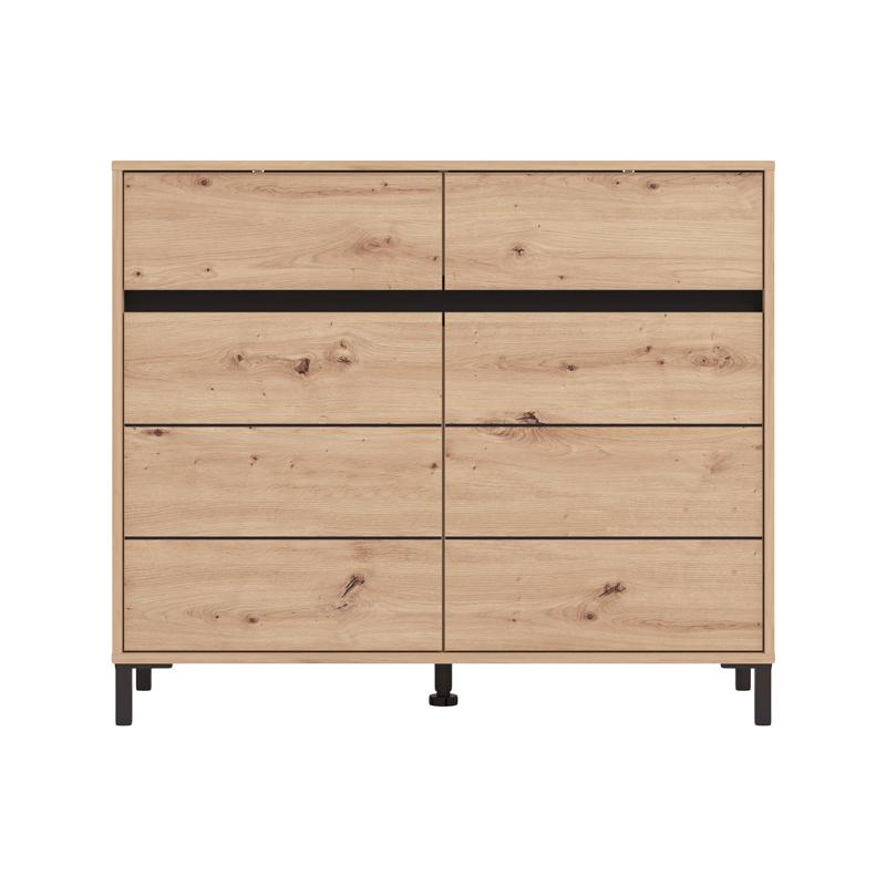 ΚΟΜΟΤΑ-ΜΠΟΥΦΕΣ MARRON 106 2K2F2V ARTISAN OAK/ΜΑΥΡΟ ΜΑΤΤ ΧΡΩΜΑ 106x40x90εκ - Image 3