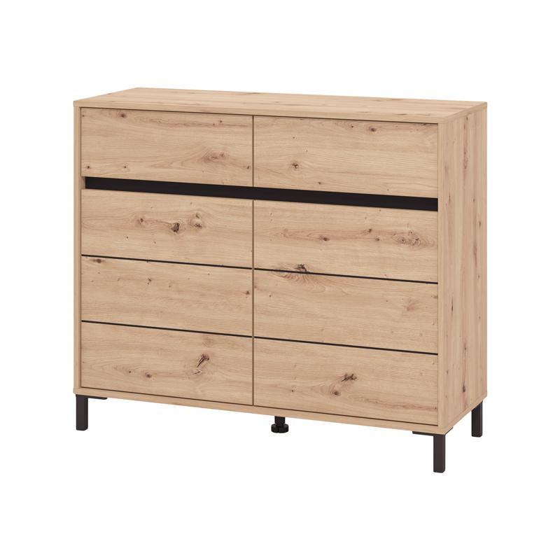 ΚΟΜΟΤΑ-ΜΠΟΥΦΕΣ MARRON 106 2K2F2V ARTISAN OAK/ΜΑΥΡΟ ΜΑΤΤ ΧΡΩΜΑ 106x40x90εκ - Image 5