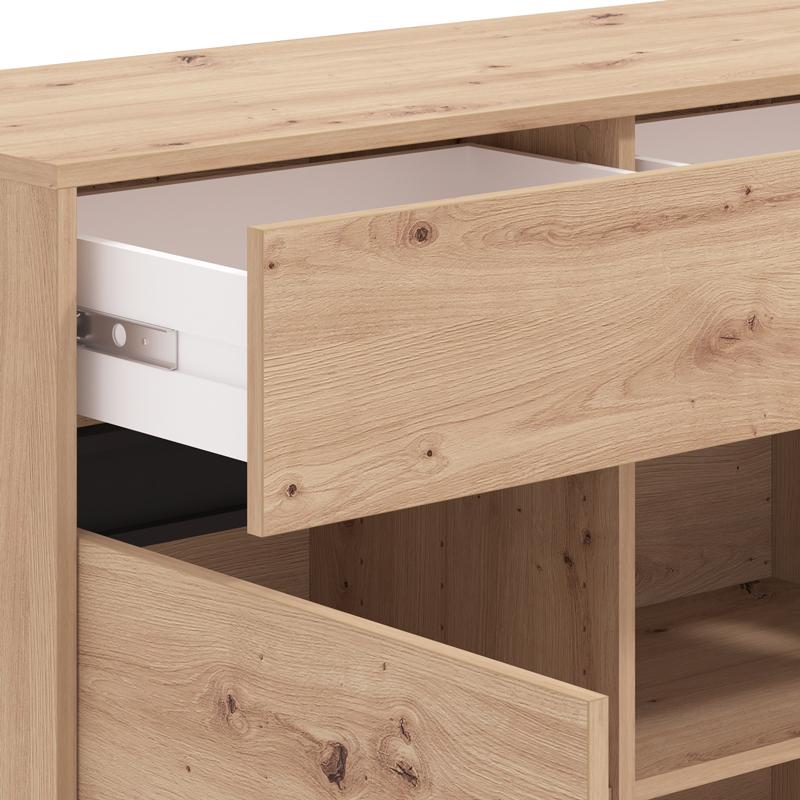 ΚΟΜΟΤΑ-ΜΠΟΥΦΕΣ MARRON 106 2K2F2V ARTISAN OAK/ΜΑΥΡΟ ΜΑΤΤ ΧΡΩΜΑ 106x40x90εκ - Image 6