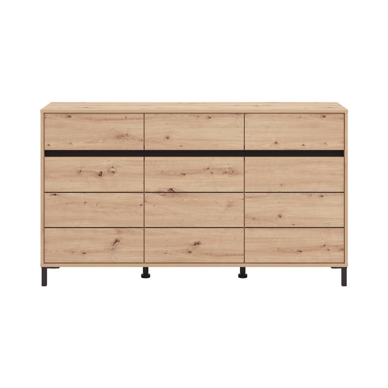 ΚΟΜΟΤΑ-ΜΠΟΥΦΕΣ MARRON 157 3K3F3V ARTISAN OAK/ΜΑΥΡΟ ΜΑΤΤ ΧΡΩΜΑ 157x40x90εκ - Image 3