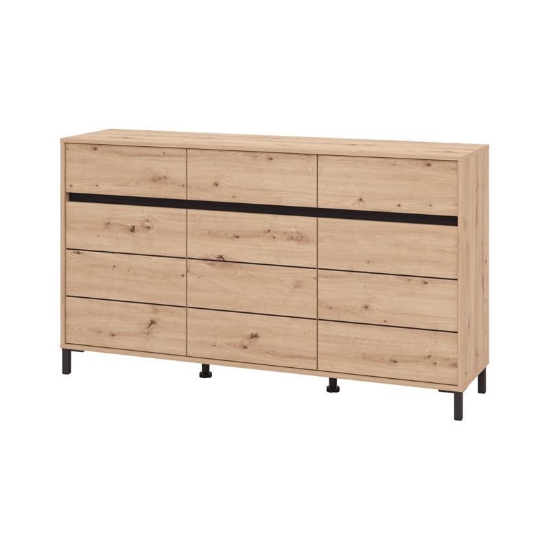 ΚΟΜΟΤΑ-ΜΠΟΥΦΕΣ MARRON 157 3K3F3V ARTISAN OAK/ΜΑΥΡΟ ΜΑΤΤ ΧΡΩΜΑ 157x40x90εκ - Image 5