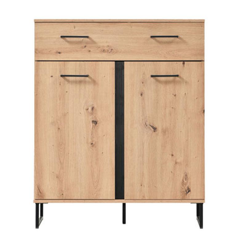 ΚΟΜΟΤΑ-ΜΠΟΥΦΕΣ SARDINIA 2K1F ARTISAN OAK / ΜΑΥΡΟ 84,5x35x103,5εκ - Image 3