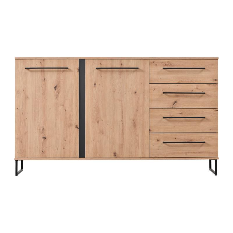 ΚΟΜΟΤΑ-ΜΠΟΥΦΕΣ SARDINIA 3K4F ARTISAN OAK / ΜΑΥΡΟ 159x42x92.5εκ srd - Image 3
