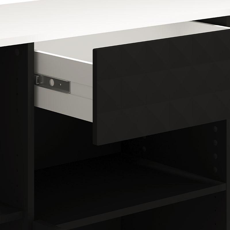 ΚΟΜΟΤΑ-ΜΠΟΥΦΕΣ SARTHE 3K1F ΛΕΥΚΟ-ΜΑΥΡΟ-ΛΕΥΚΟ ΜΑΤ-ΜΑΥΡΟ MAT 173x42x89εκ n.t.v - Image 5