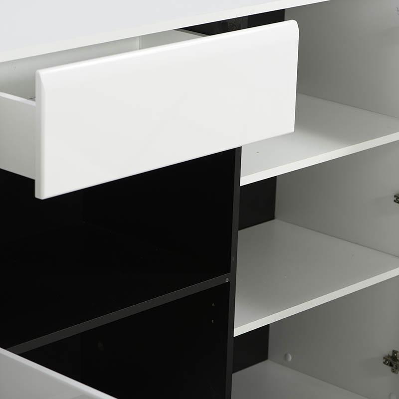 ΚΟΜΟΤΑ-ΜΠΟΥΦΕΣ TRENTINO 3K1F ΛΕΥΚΟ-ΜΑΥΡΟ-ΛΕΥΚΗ ΛΑΚΑ 173x41,5x96,5εκ s.p.f - Image 5