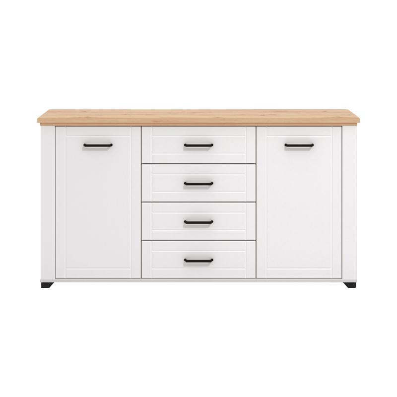 ΚΟΜΟΤΑ-ΜΠΟΥΦΕΣ VALENCIA 3K4F ΛΕΥΚΟ-ARTISAN OAΚ-ΛΕΥΚΟ ΜΑΤ ΧΡΩΜΑ 161x41x85,5εκ - Image 3