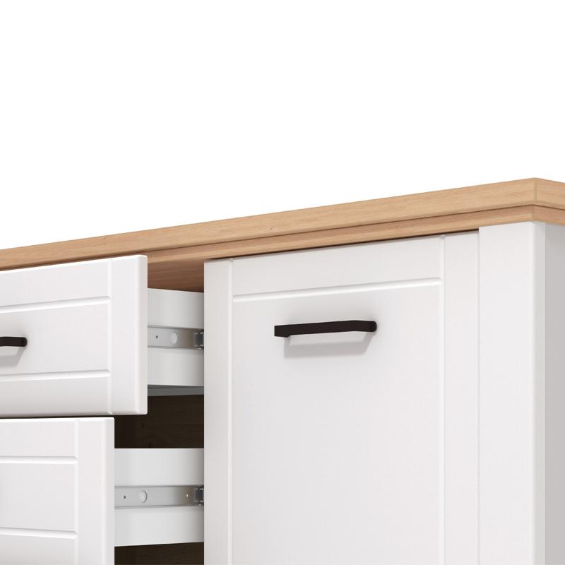 ΚΟΜΟΤΑ-ΜΠΟΥΦΕΣ VALENCIA 3K4F ΛΕΥΚΟ-ARTISAN OAΚ-ΛΕΥΚΟ ΜΑΤ ΧΡΩΜΑ 161x41x85,5εκ - Image 5